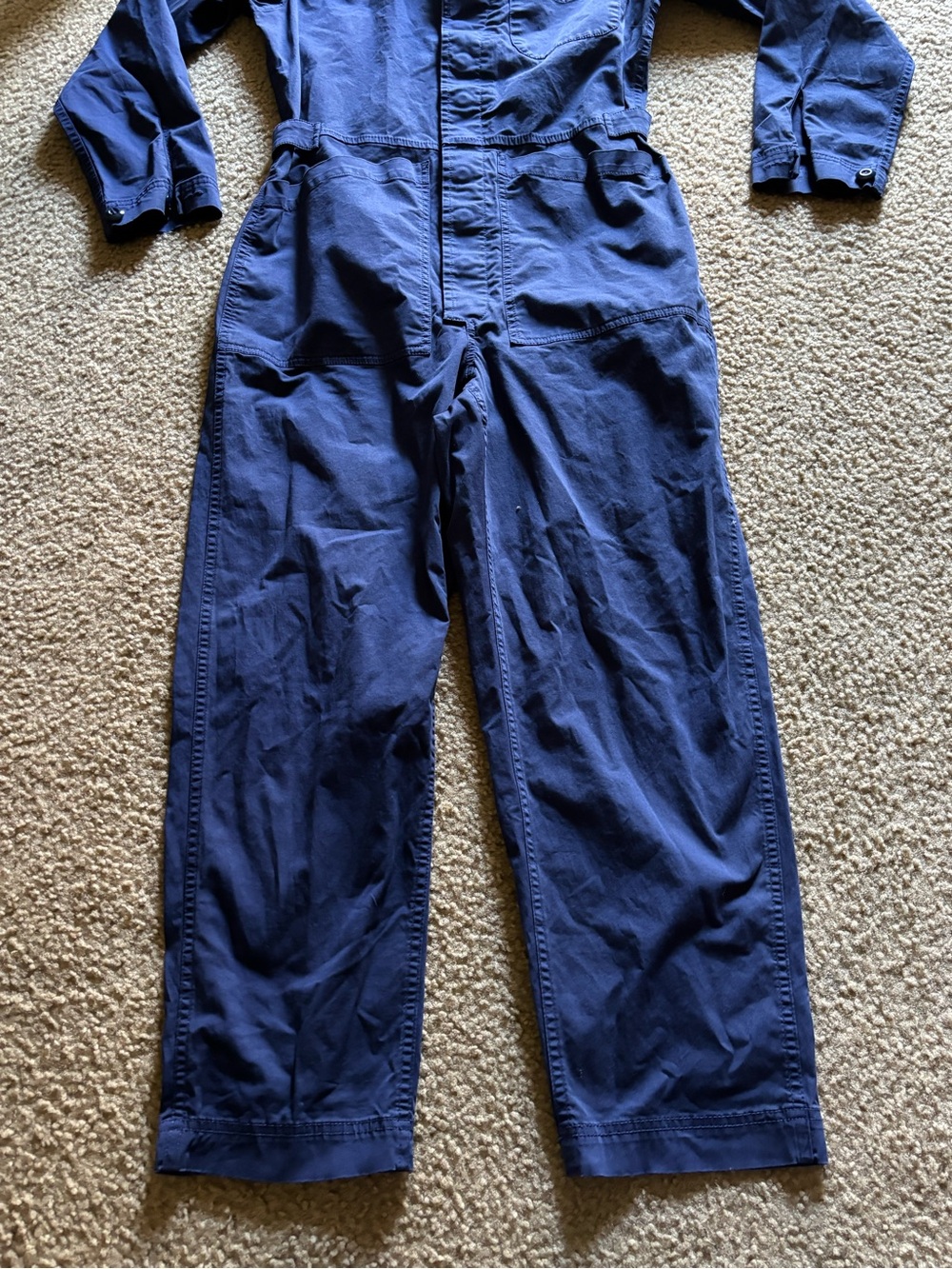 Alex Mill Cotton Jumpsuit Overalls Blue Wash Oversized Cargo Utility Size S - Picture 3 of 9